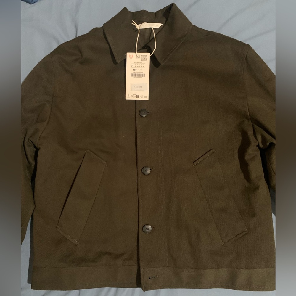 Zara Men's Cropped Quilted Jacket